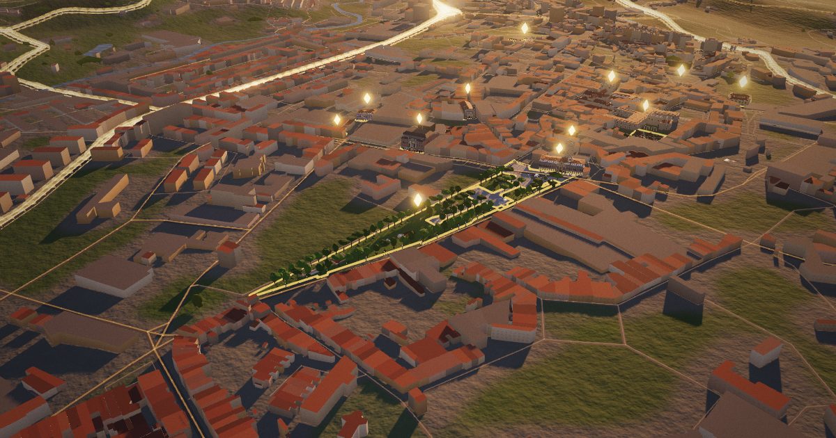 Avenida Central and Avenida da Liberdade: 3D view