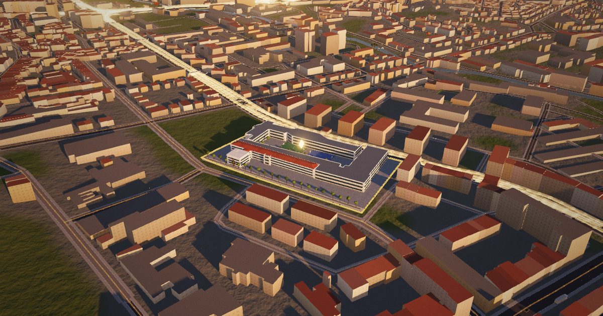 D. Maria II Secondary School: 3D view