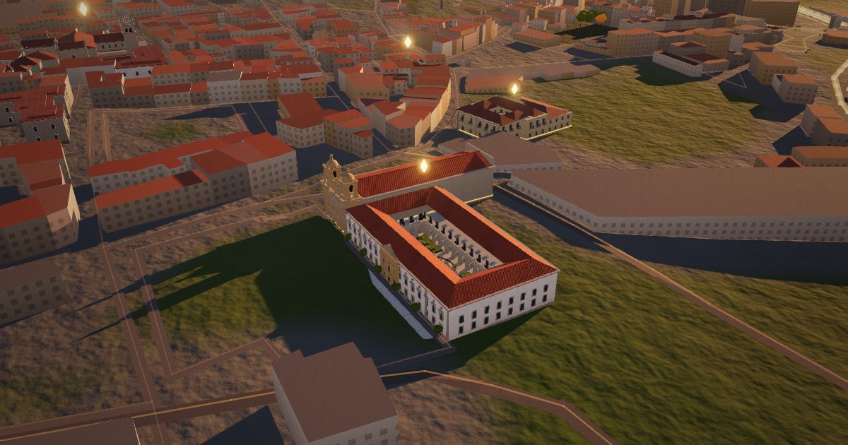 Pópulo Church and Convent: 3D view