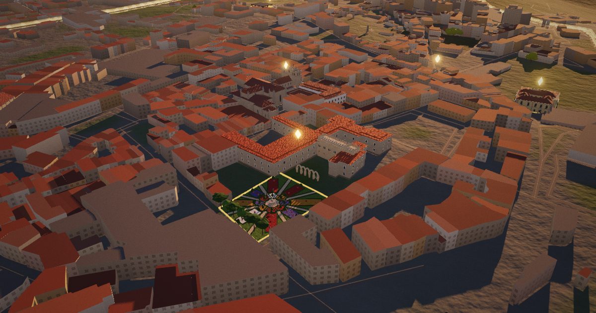 Santa Bárbara Garden and Old Episcopal Palace: 3D view