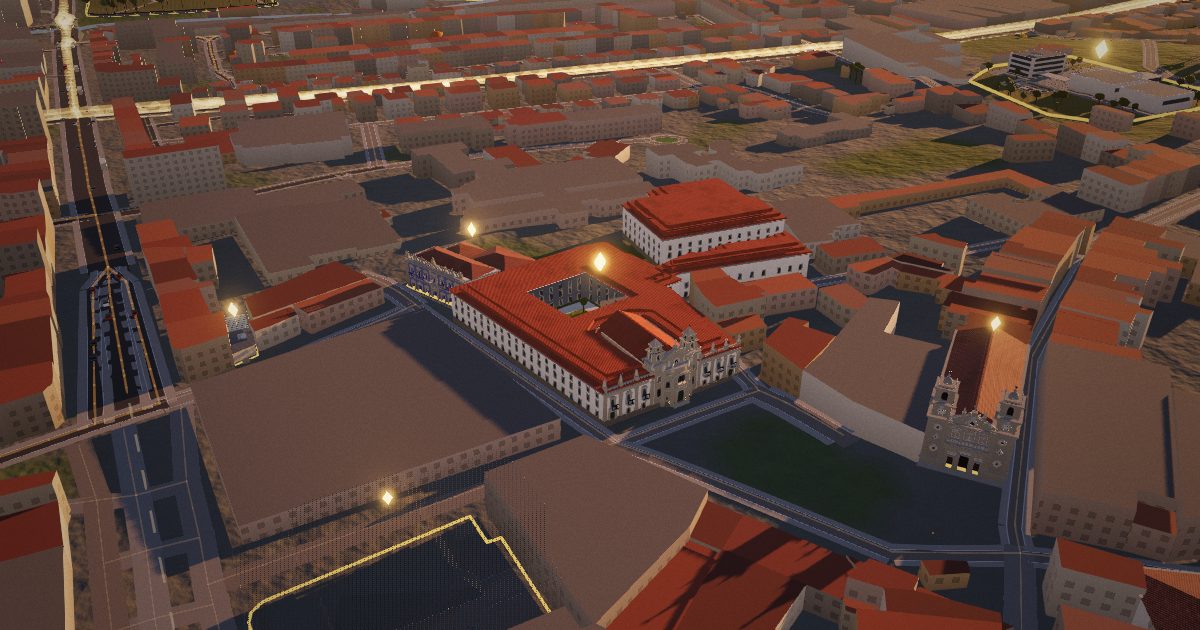 São Marcos Church and Hospital: 3D view